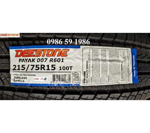 Lốp ô tô 215/75R15 100T Payak 007 R601 Deestone