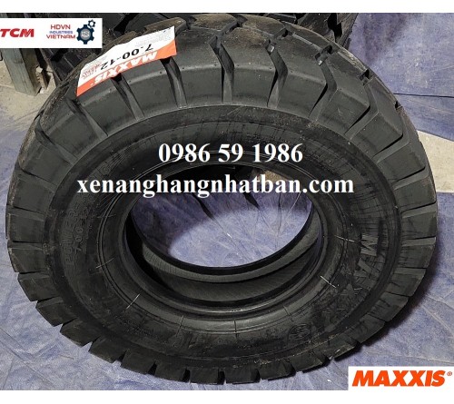 LỐP HƠI 7.00-12 - LỐP HƠI XE NÂNG 2.5 TẤN - HÃNG MAXXIS