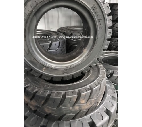 Lốp đặc 15x41/2-8 Soli Max - Sản xuất tại Sri Lanka - Mới 100%