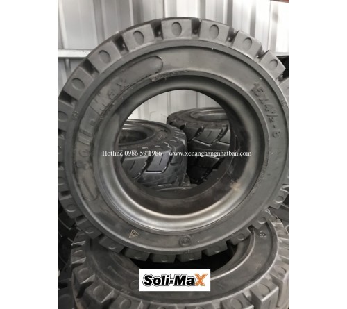 Lốp đặc 15x41/2-8 Soli Max - Sản xuất tại Sri Lanka - Mới 100%