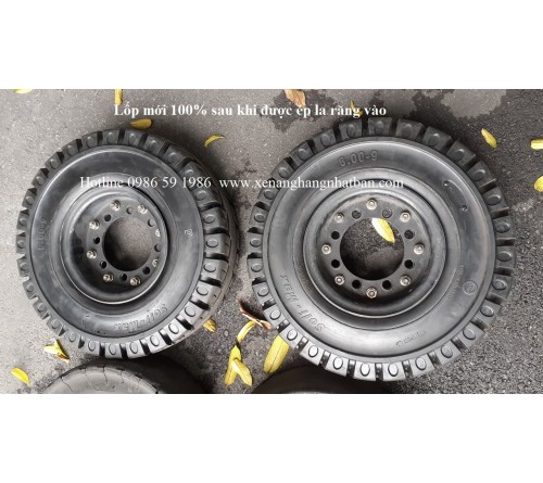 Lốp đặc 6.00-9 Soli Max - Sản xuất tại Sri Lanka - Mới 100%