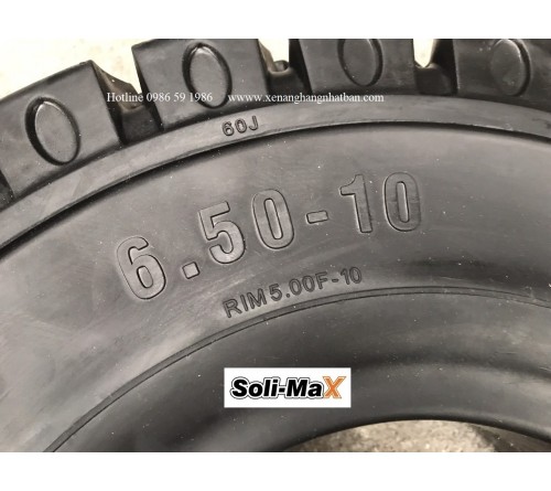 Lốp đặc 6.50-10 Soli Max - Sản xuất tại Sri Lanka - Mới 100%
