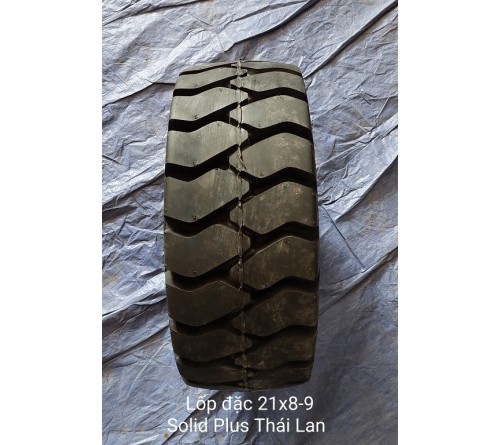 Lốp đặc 21x8-9 Solid Plus Solitech Thái Lan - Lốp xe nâng điện giá rẻ