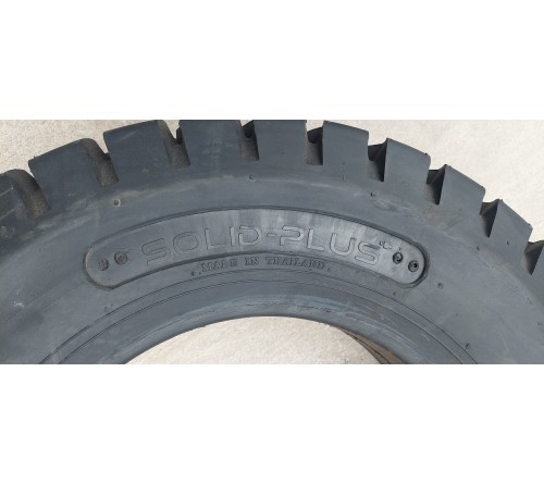 Lốp đặc 6.00-15 Solid Plus Thái Lan - Lốp kép lốp trước xe nâng 3 tấn
