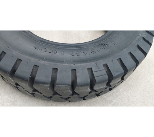 Lốp đặc 6.00-15 Solid Plus Thái Lan - Lốp kép lốp trước xe nâng 3 tấn