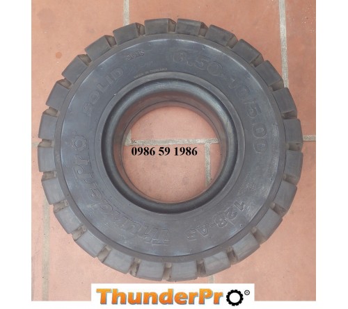 Lốp đặc 6.50-10 Thunder Pro Thái Lan - Lốp xe nâng 3 tấn, 3.5 tấn