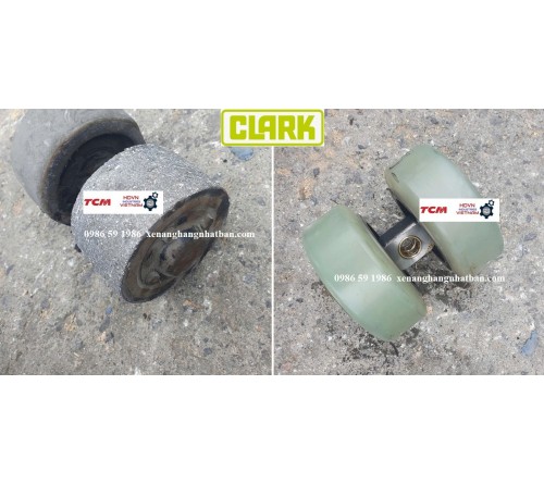 Bánh PU xe nâng điện đứng lái Clark Hàn Quốc CRX10-13-14-15-18-20-25FL 