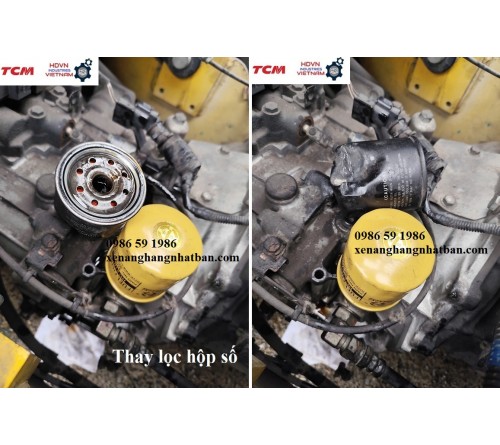 Bảo dưỡng toàn bộ và thay két nước làm mát của xe nâng 3 tấn Komatsu FD30T-17 kẹp vuông máy 4D94E chính hãng Nhật Bản