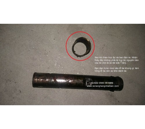 Đại tu sửa chữa cầu sau - khung gầm - khung dí xe nâng 2.5 tấn TCM FD25T3, FD25T3Z, FD25T6