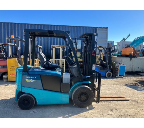 Xe nâng điện 2.5 tấn chui công Sumitomo 51FB25PXIII, đã qua sử dụng, sản xuất tại Nhật Bản năm 2017