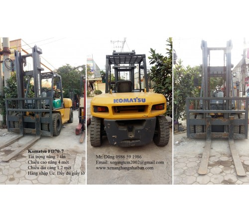 Xe Nâng Cũ 7 Tấn Komatsu FD70-7